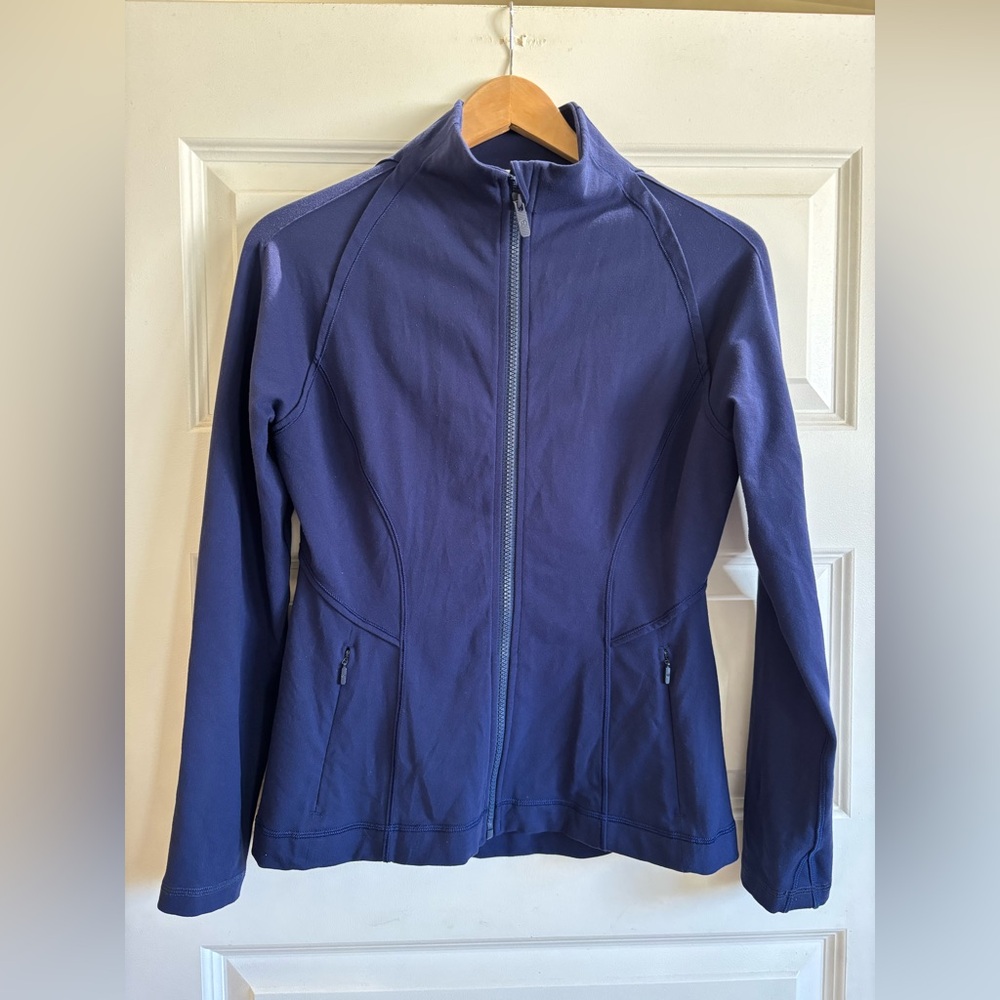 Lululemon define jacket luon 8 Navy Blue VGUC Running Jogging Yoga Athleisure